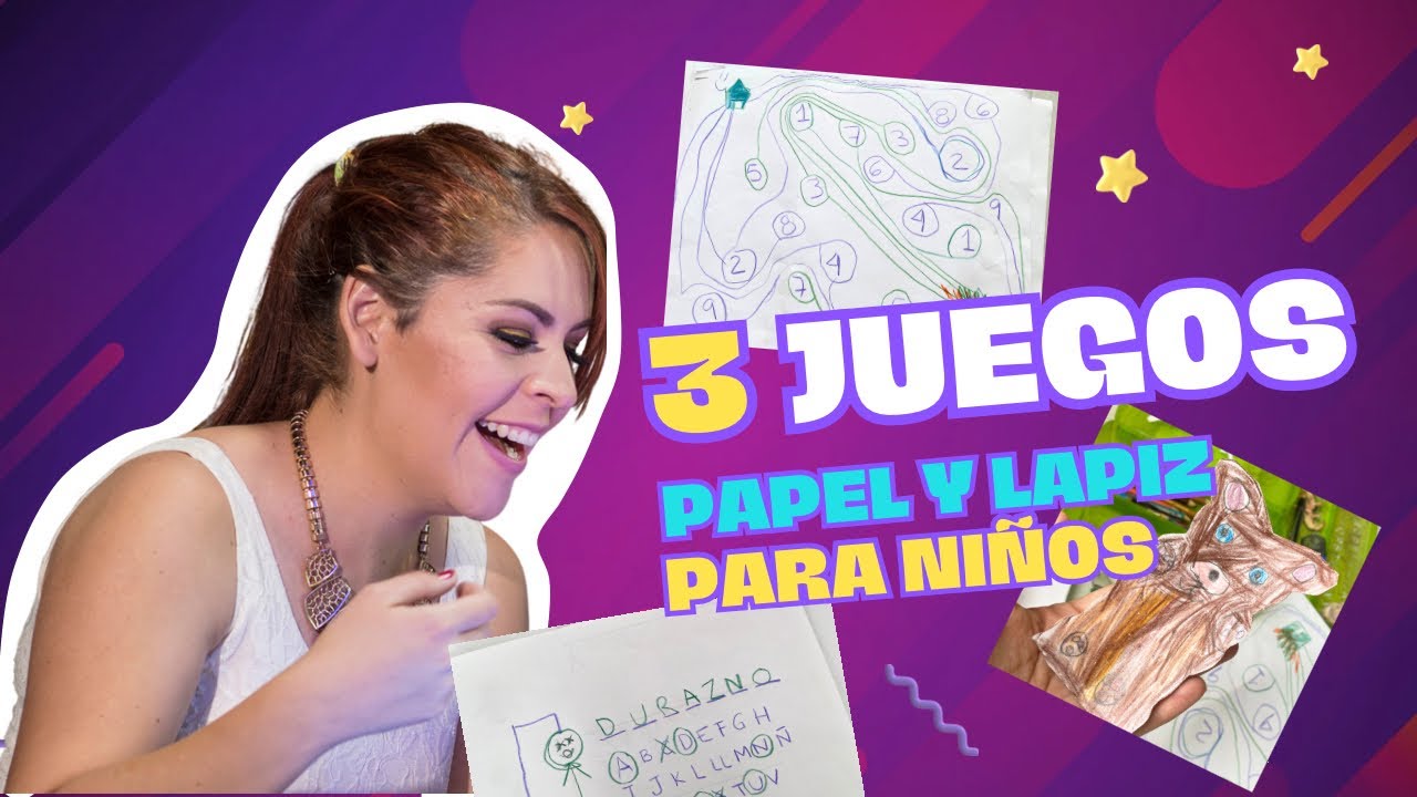 3 Juegos con papel y lápiz para niños