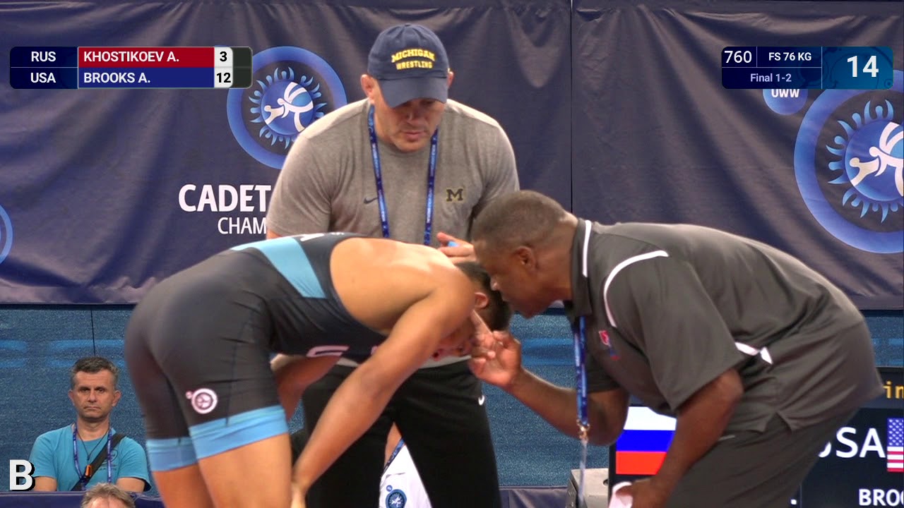 GOLD FS - 76 kg: A. BROOKS (USA) df. A. KHOSTIKOEV (RUS) by VPO1, 13-8