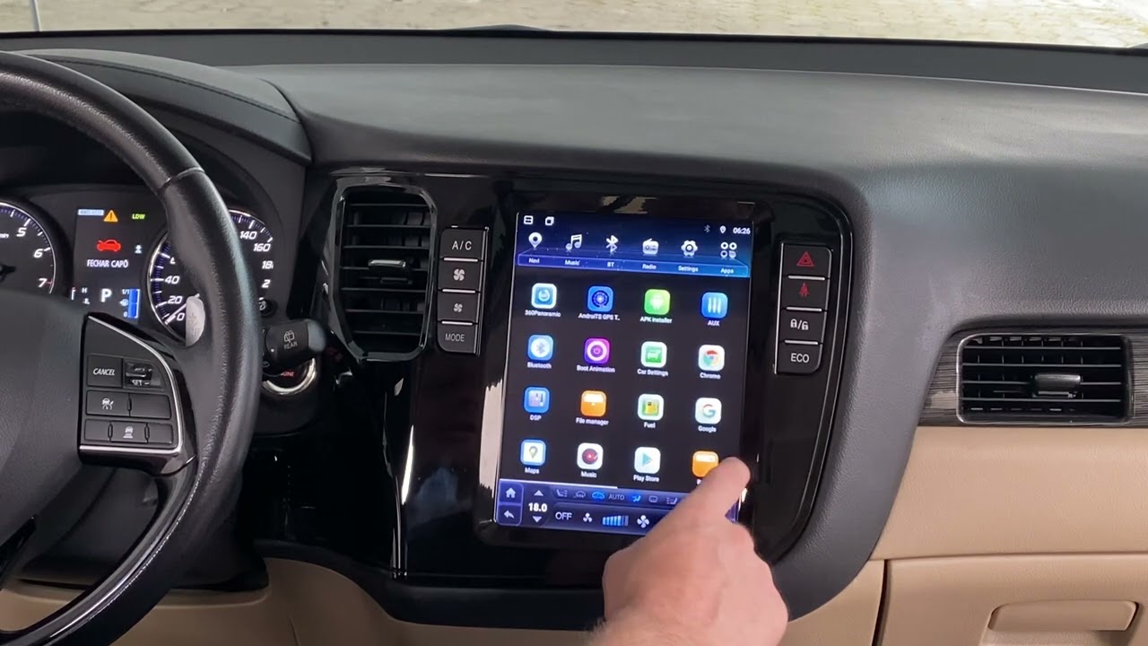 Central Multimídia Outlander 2013 2014 2015 2016 2017 2018 2019 V2 Tesla 9.7
