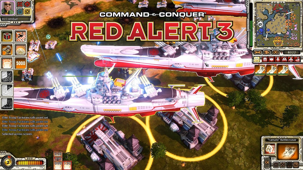 Command and Conquer Red Alert 3 World in Conflict MOD Rising Sun Массовое производство войск 6-го...