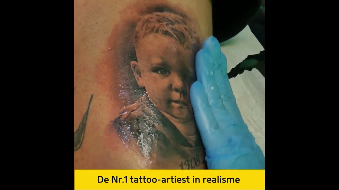 tattoo portret in Hyper realisme bij tattoo bob