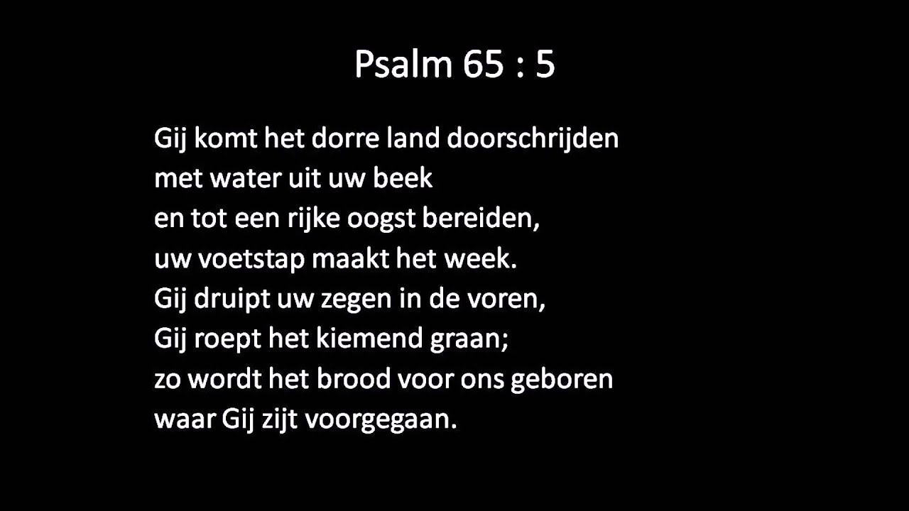 Psalm 65 (Geneefse Psalter; ritmisch, Nieuwe Berijming) Samenzang