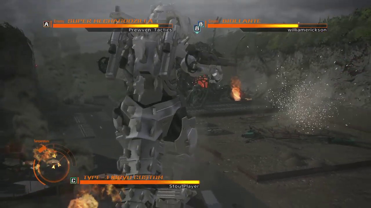 GODZILLA PS4 : Kiryu and Super MechaGodzilla vs Biollante