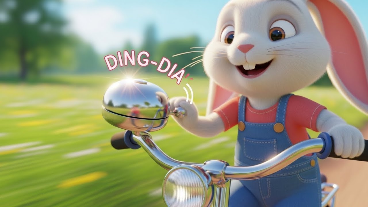 Велосипед Банни издает звук «Звонок Звонок» 🐰🚲🔔 | Обучающий мультфильм и весёлая поездка