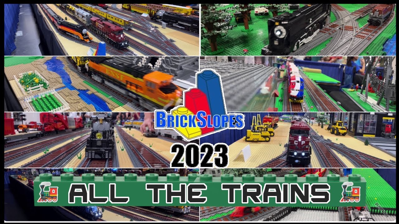 LEGO Trains of BrickSlopes 2023 Compilation | A Spectacular Train Showcase!