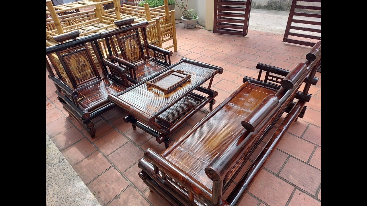Hướng dẫn sản xuất bàn ghế mây tre đơn giản | Nội thất tre trúc Ngọc Dương