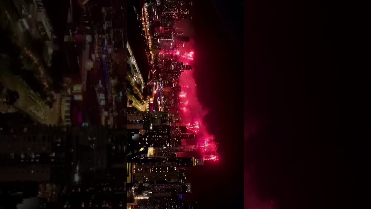 Melbourne 2026 fireworks🎉🔥New year! #newyear #Melbourne #fireworks  #AerialMelbourne #australia