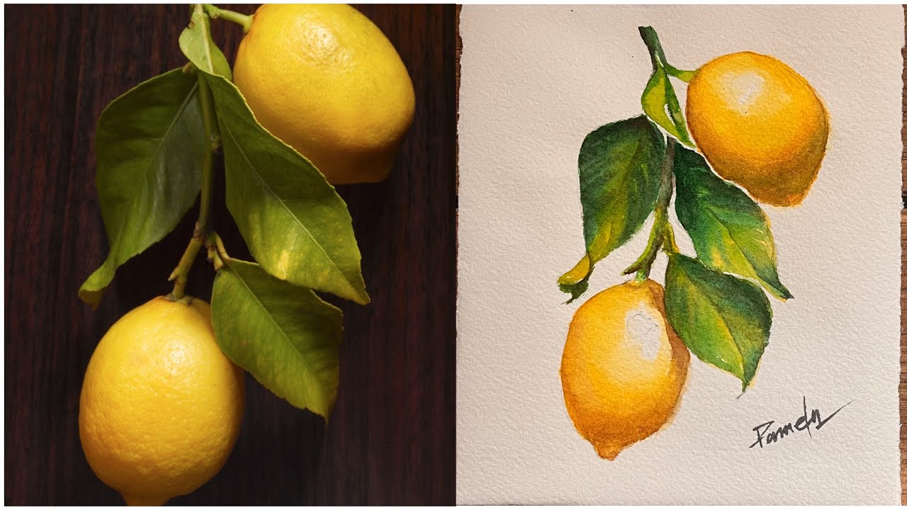 How To Paint Vibrant Lemons In Watercolor |Watercolor Demonstration |