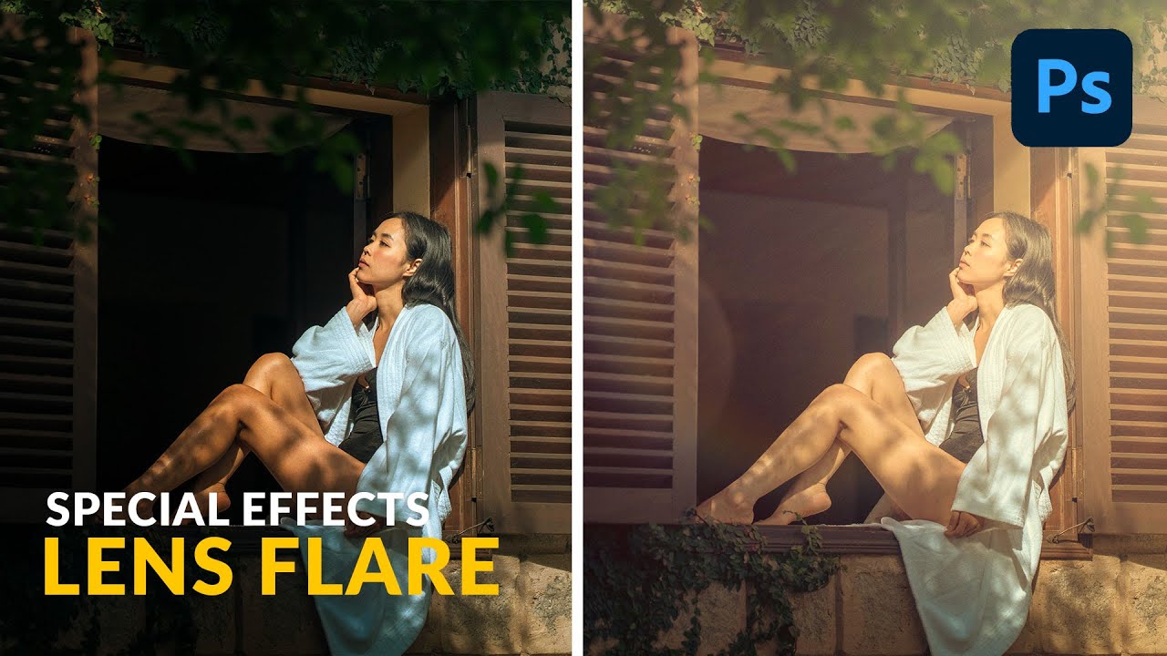 Как добавить эффект блика в Photoshop