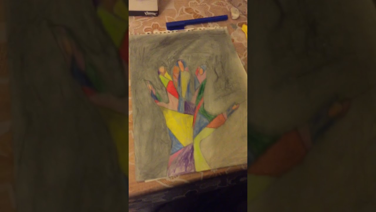 Cubism hand before and after🤩🤩🤩