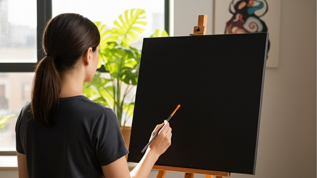 When spring’s beauty is born from the depths of the cold / Acrylic painting for beginners