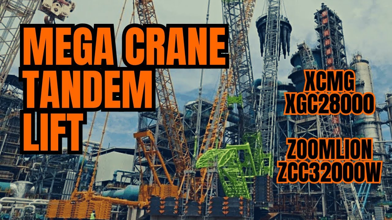 XCMG XGC28000 & Zoomlion ZCC32000W Tandem Lifting Chemical Reactor | 𝐂𝐑𝐀𝐍𝐄𝐏𝐄𝐃𝐈𝐀