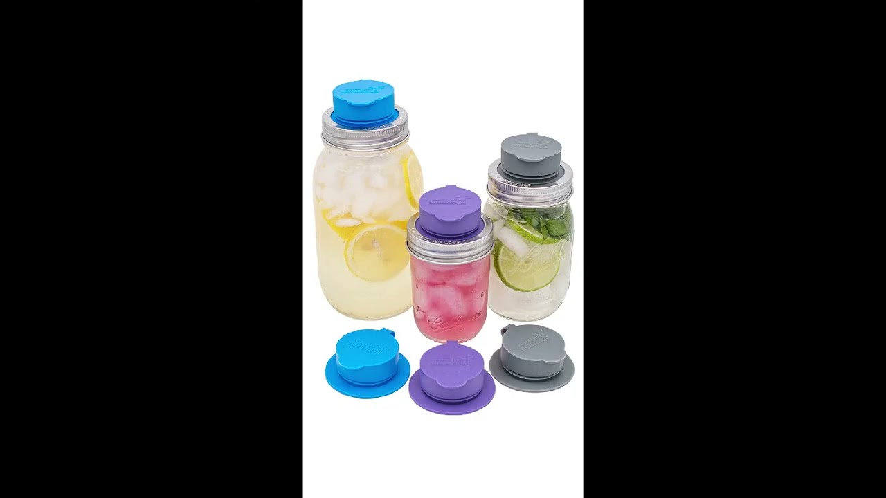 New! Leak proof silicone chug lids for regular mouth Mason jars!