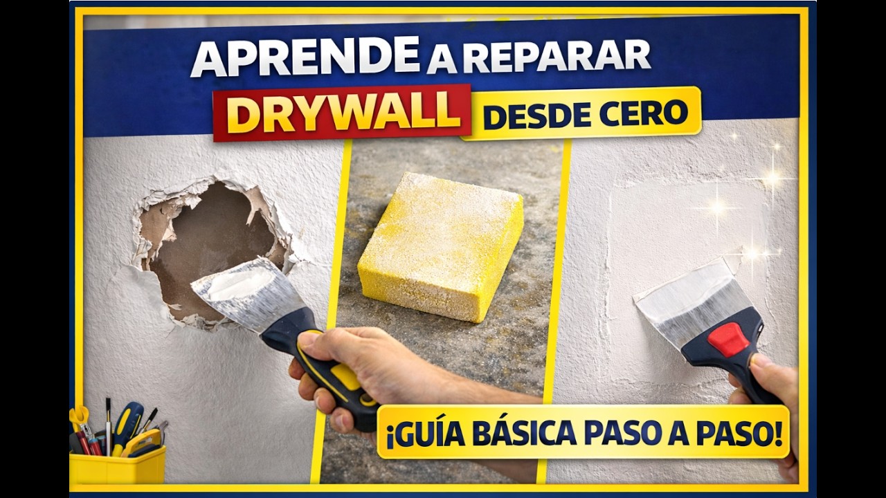 Reparación de drywall paso a paso (acabado pro)
