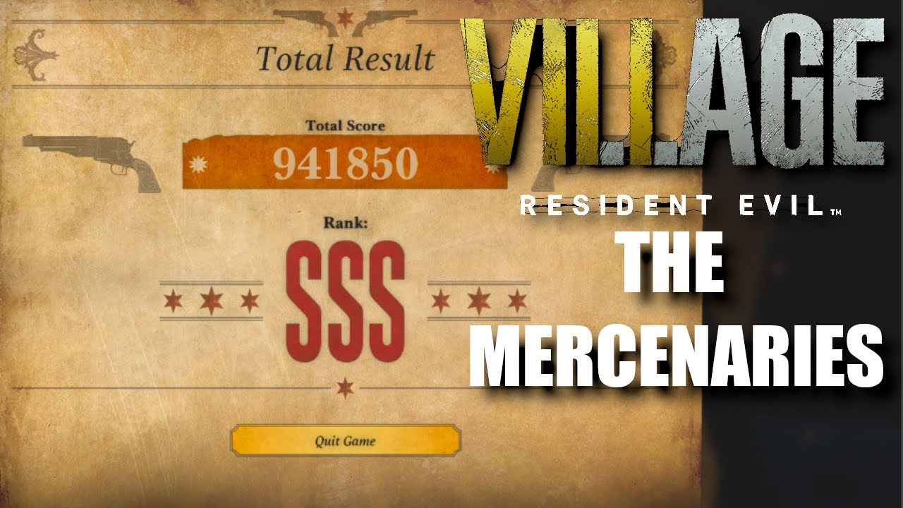 КАК ПОЛУЧИТЬ ЗВАНИЕ SSS В RESIDENT EVIL VILLAGE MERCENARIES (РАЗБЛОКИРОВАТЬ СВЕТОВОЙ МЕЧ)