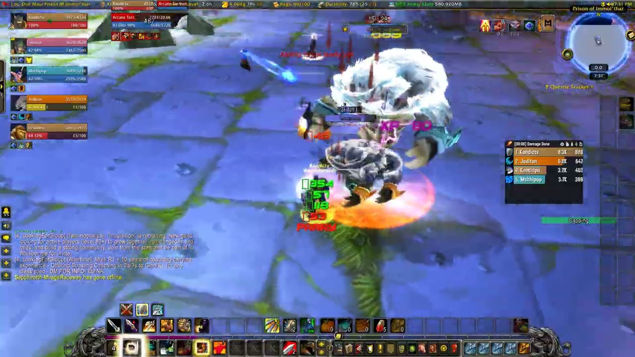 MOP - Level 43 - Tanking Dire Maul