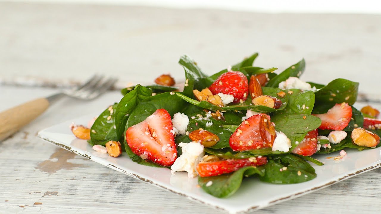 Strawberry Spinach Salad with Almonds - Everyday Food with Sarah Carey