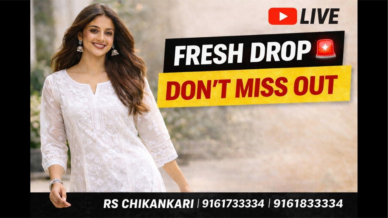 Fresh Drop 🔥 | Don&rsquo;t Miss Out | Chikankari LIVE | Factory Rates | RS Chikankari