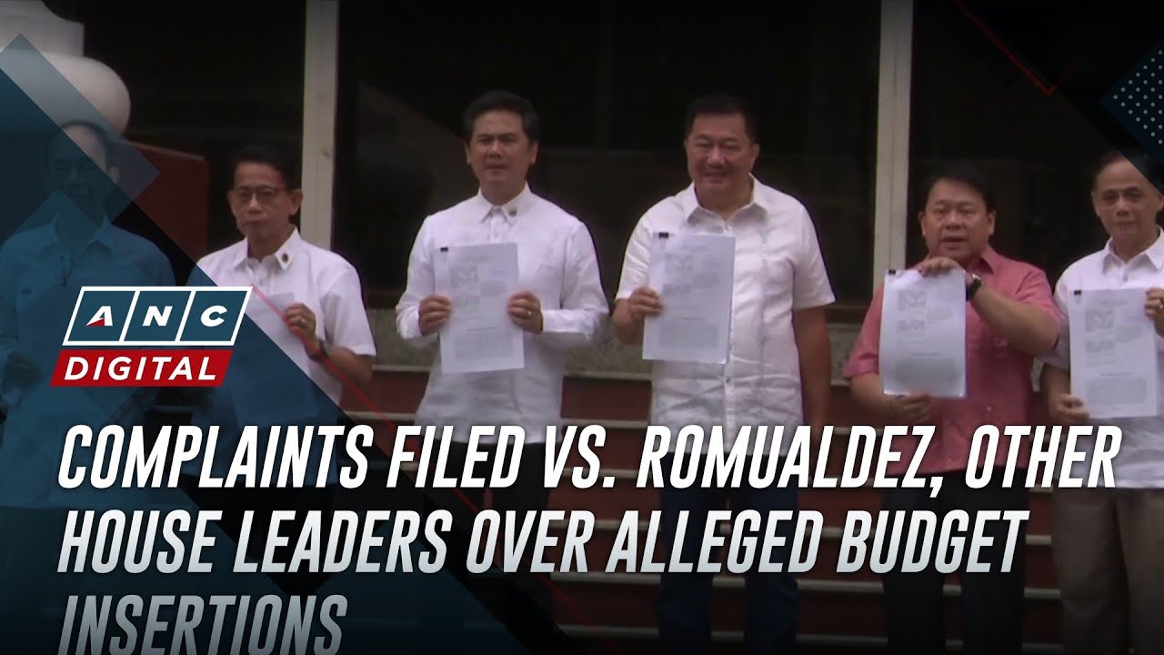 Complaints filed vs. Romualdez, other House leaders over alleged budget insertions | ANC