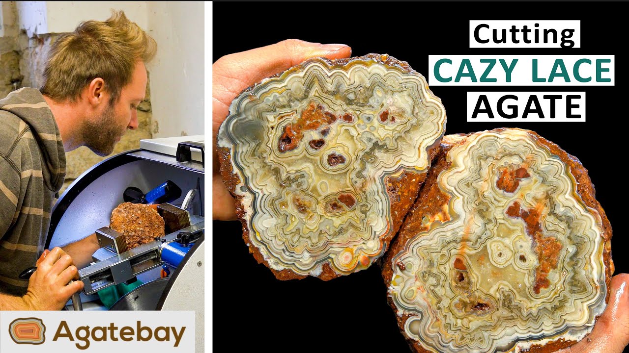 Craziest CRAZY LACE AGATE NODULE I have ever cut! /4K