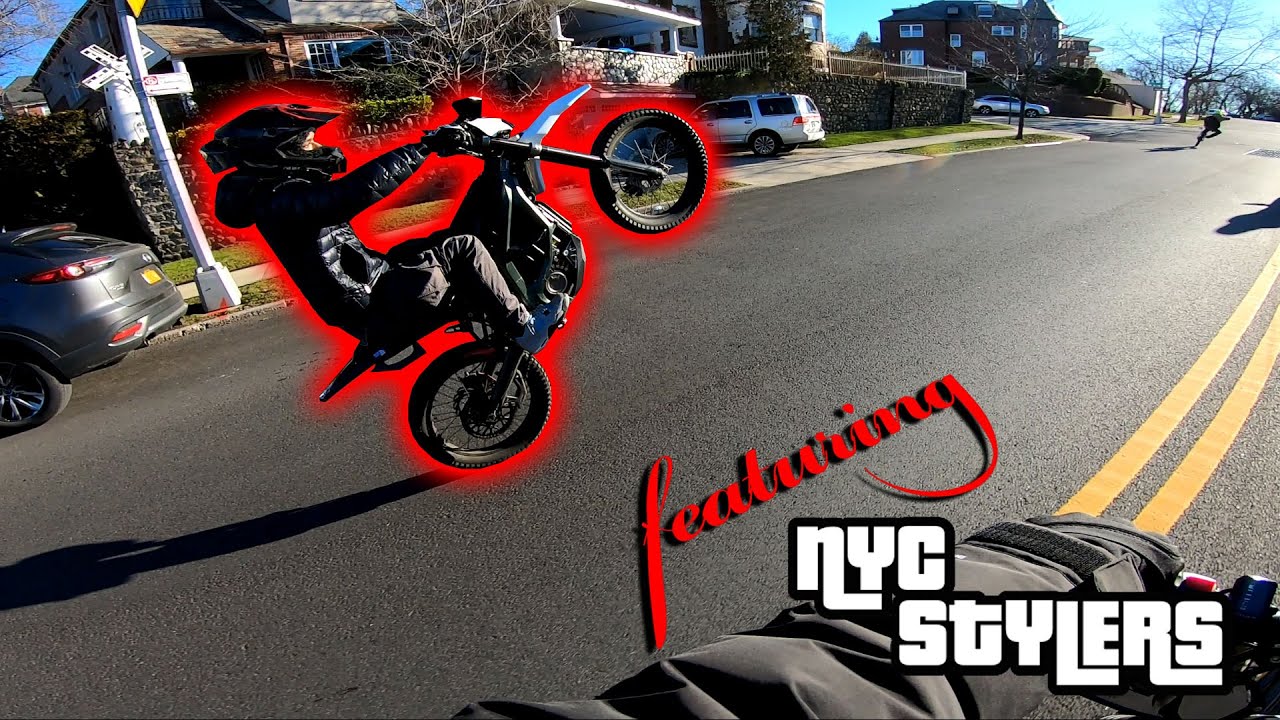 Surron NYC - Epic NYC Stylers Group Ride to Coney Island: Bike Skills and Shenanigans! 🏍️💨