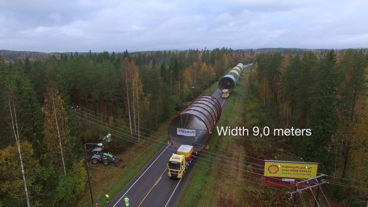 Special transports from Pietarsaari to Äänekoski bio product mill