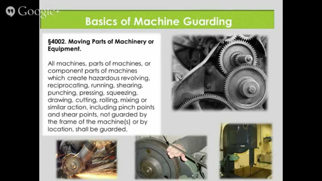 Machine Guarding For California Businesses