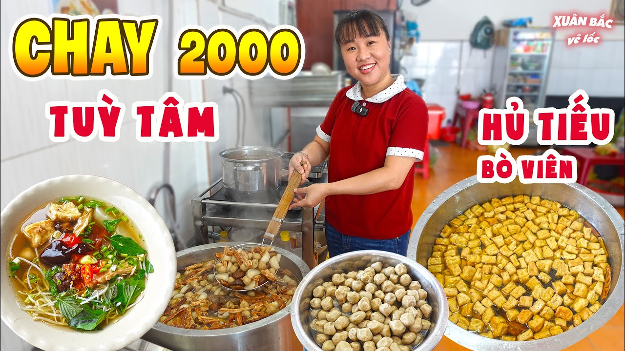 Quán Chay Tuỳ Tâm 2000đ Trở Lại | Bất Ngờ Quy Trình Nấu Hủ Tiếu Bò Viên Chay Của Vương Kim Long