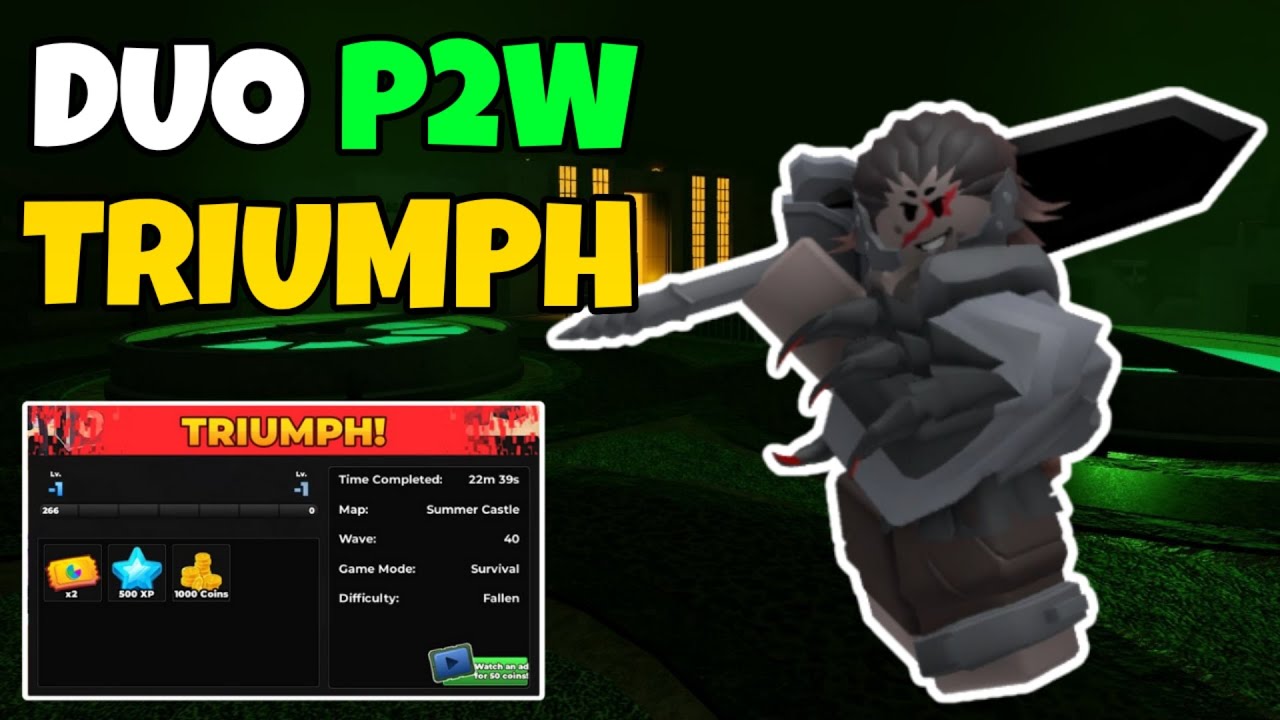 DUO POLLUTED WASTELAND 2 TRIUMPH WİTH WARLOCK + EASY GUIDE | TDS Tower Defense Simulator