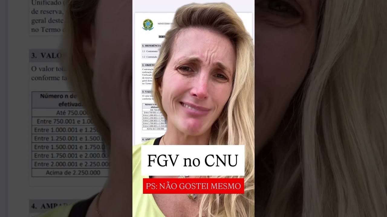 URGENTE! FGV CONFIRMADA NO CNU #cnu #concursospublicos #shorts