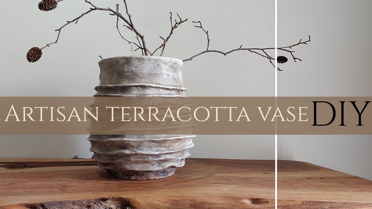 Artistic DIY: Crafting an Artisan Terracotta Vase | Pottery Barn Inspired Home Decor