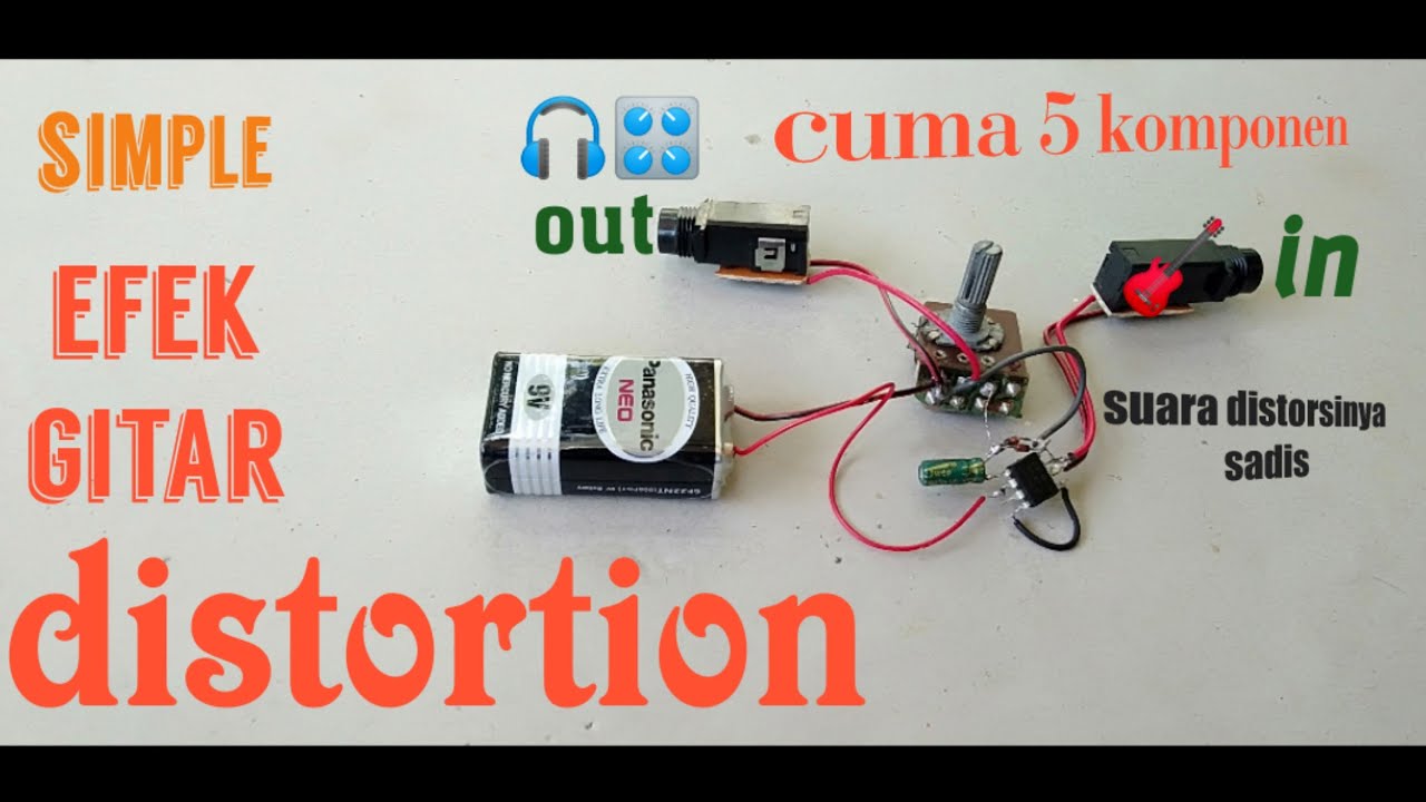 cara membuat efek gitar distorsi sederhana