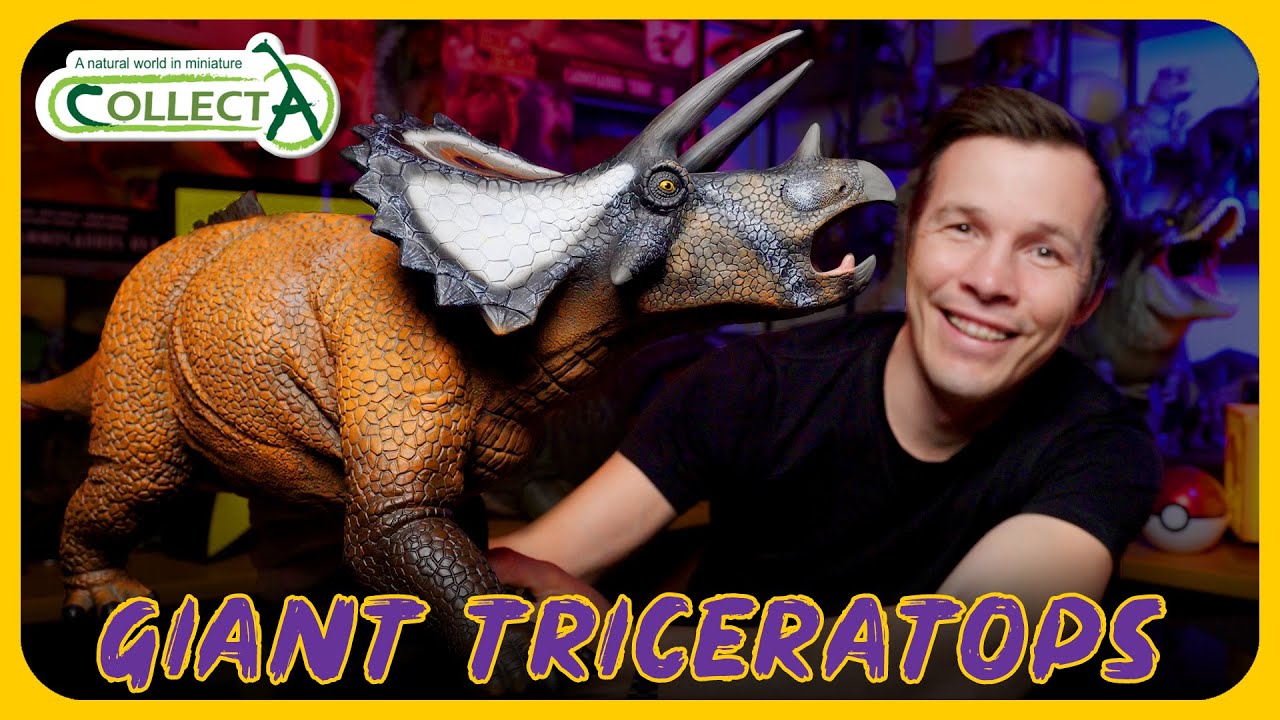 Giant CollectA Super Colossal Triceratops Figure Unboxing and Review