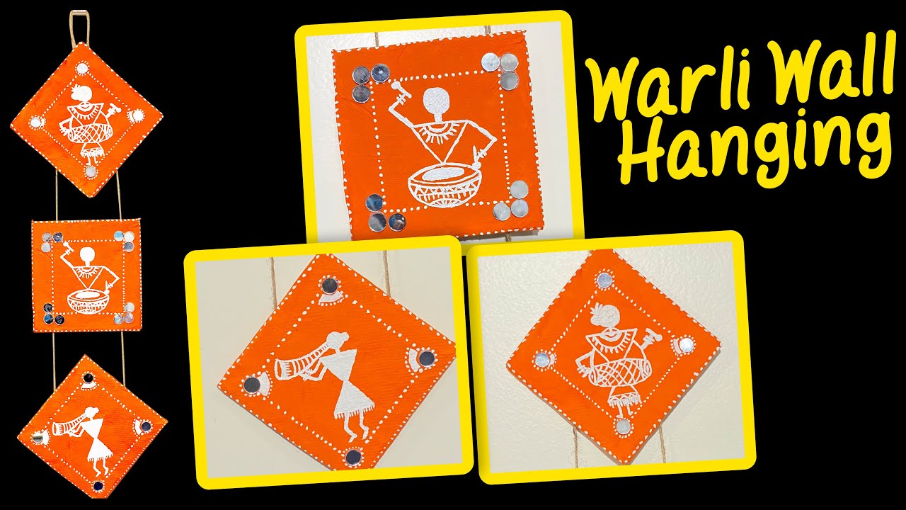Warli Wall Hanging | Best Out Of Waste | Painting Hacks | Diy Crafts | Warli  Painting Wall Decor