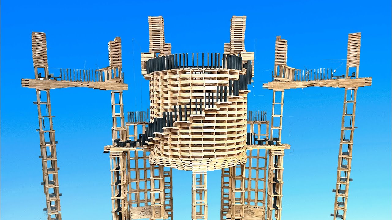 EPIC Domino Contraption! The Kinetic Playground with KAPLA