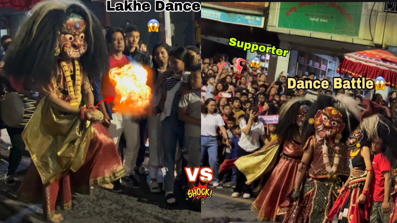 Lakhey Dance In Nadipur 2081 || lakhey Dance Battle In Pokhara 😱
