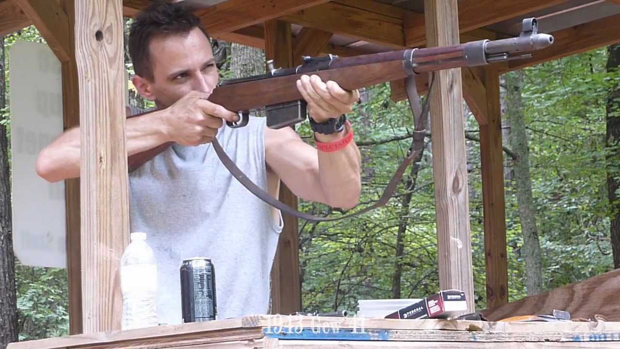 Facing G41 Nazi German WWII self-loading Gewehr 1943 DUV Berlin Lubecker Live firing range shooting