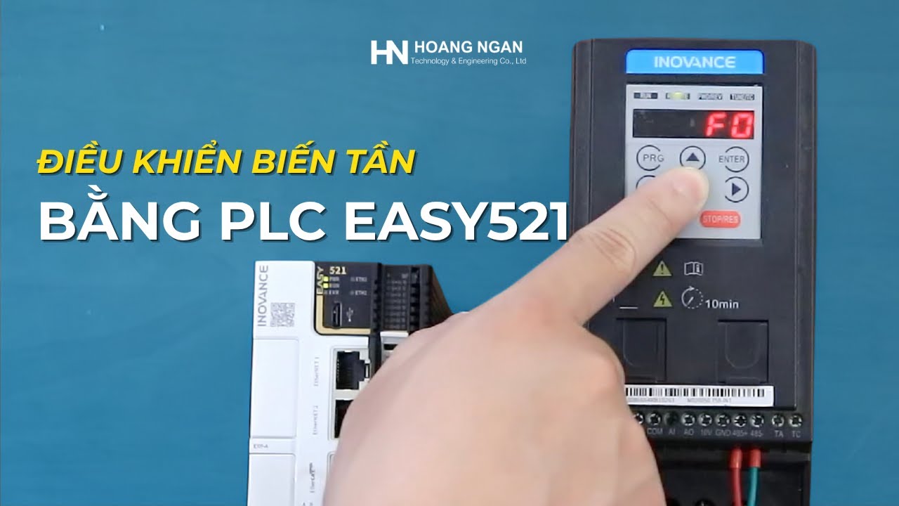 Bài 4: Điều khiển biến tần bằng PLC EASY521 qua Modbus RTU | Lập trình PLC EASY Inovance