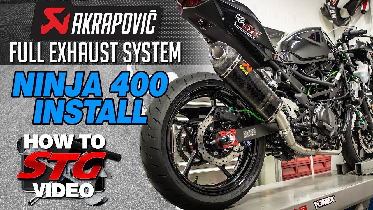 Akrapovic 2018-2023 Kawasaki Ninja 400 с полной установкой выхлопной системы | Спортивное гусенич...