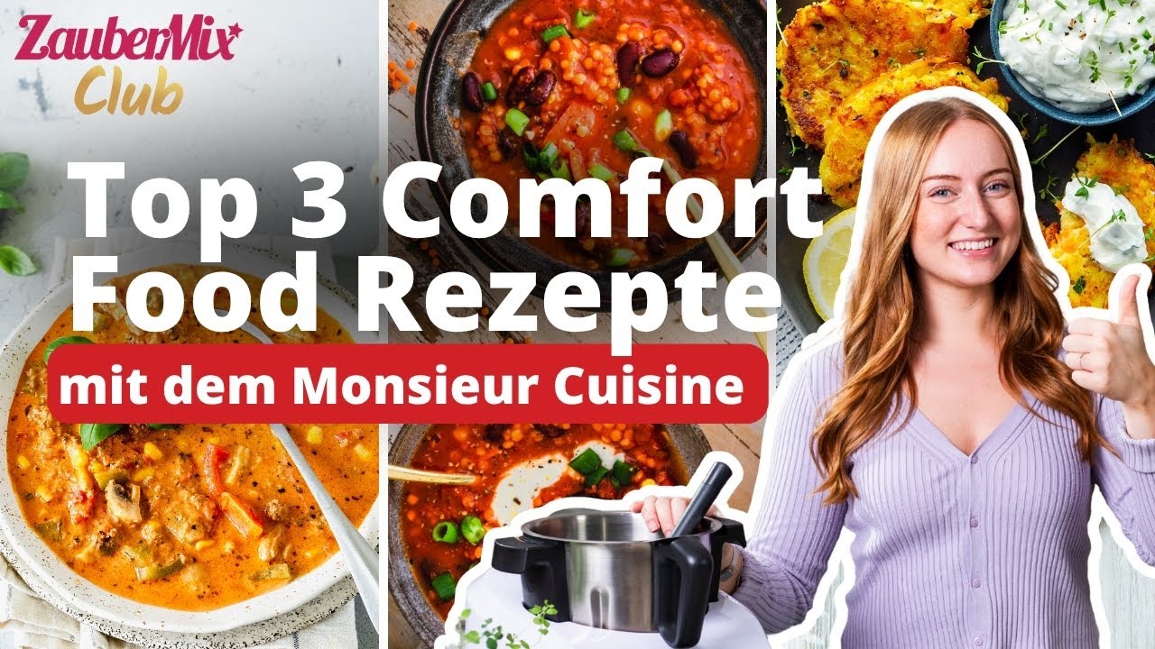 Die 3 BESTEN Comfort Food Rezepte mit dem Monsieur Cuisine! | Chili, Pizzasuppe & Kartoffelpuffer 😍