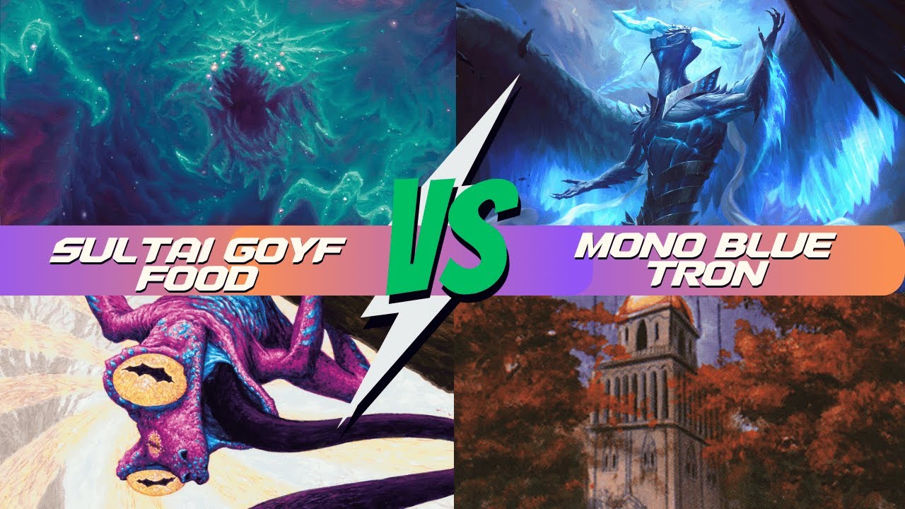 Sultai Goyf Food vs Mono Blue Tron Modern Paper Gameplay