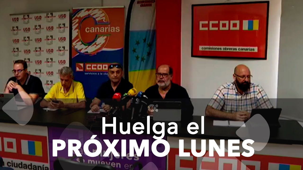 9.000 conductores están llamados en Canarias a la huelga del transporte de viajeros el lunes