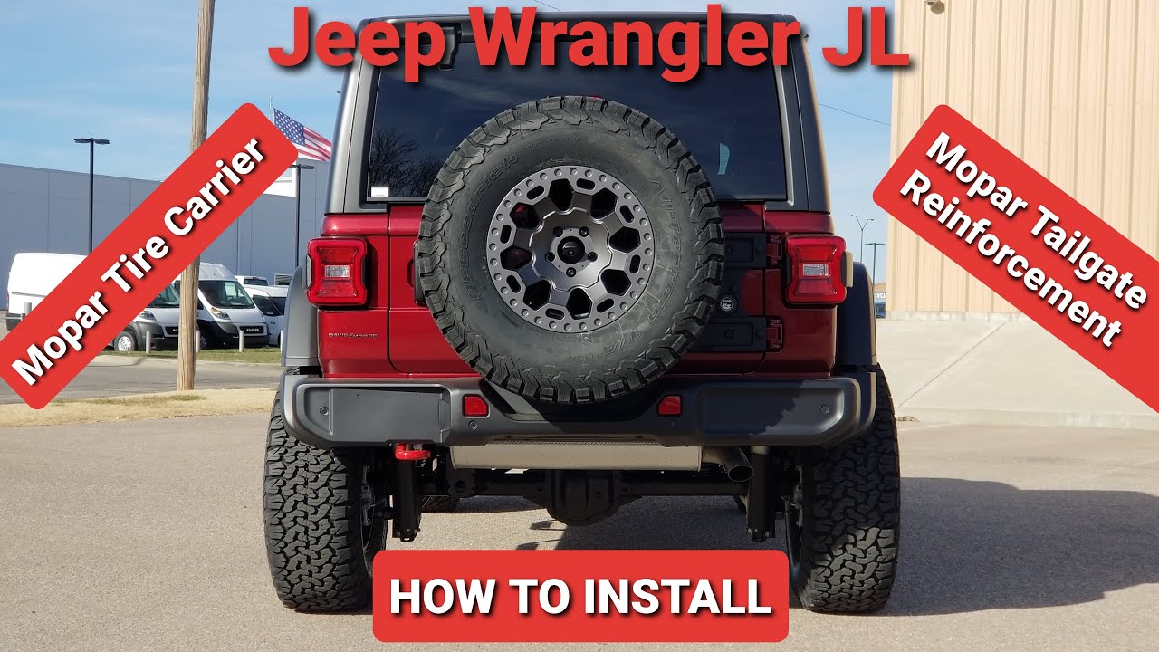 Как установить усилитель багажника и держатель для шин Jeep Wrangler JL Rubicon Mopar