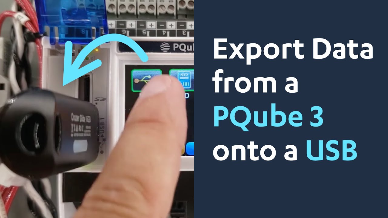 How to Export Data from a PQube 3 onto a USB