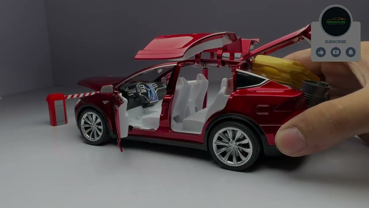 Most Realistic Model Car 1/24 Scale Tesla Model X Diecast Model Car Unboxing 🥰🚙