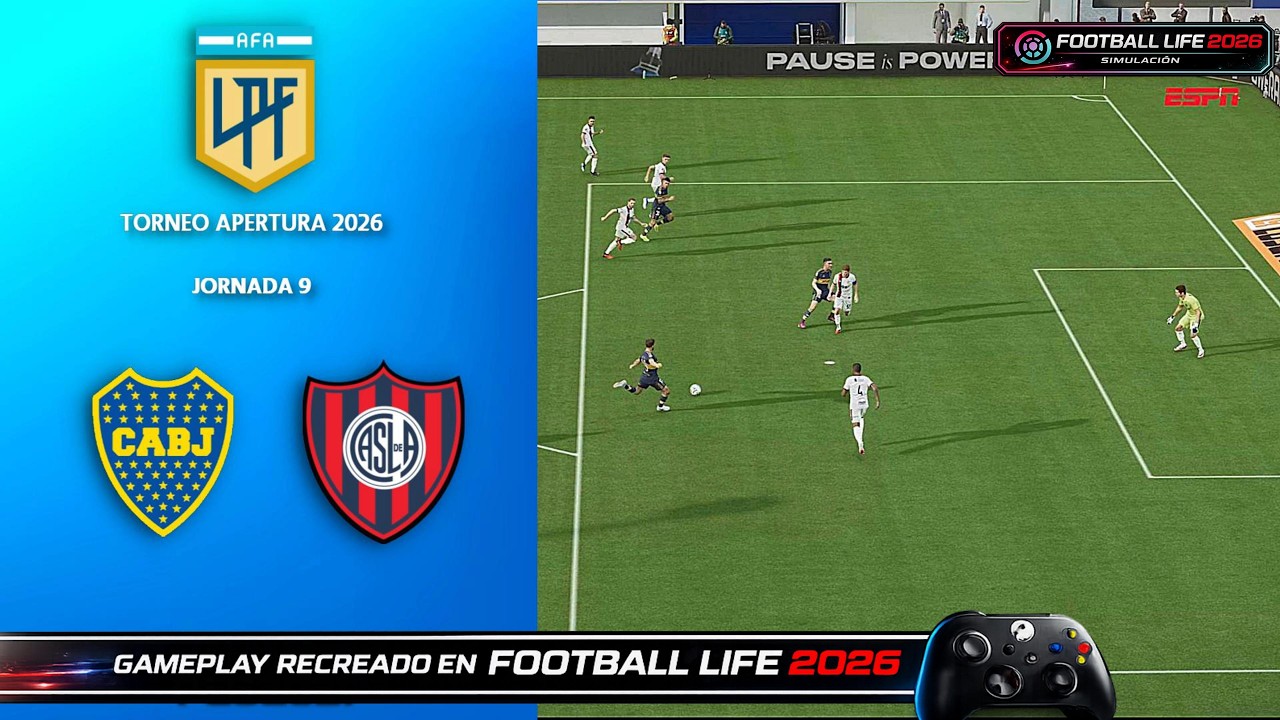 PES21 | Apertura 2026 | Jornada 9 | 🔵💛 Boca Juniors 🆚 🔴🔵 San Lorenzo | FUMA