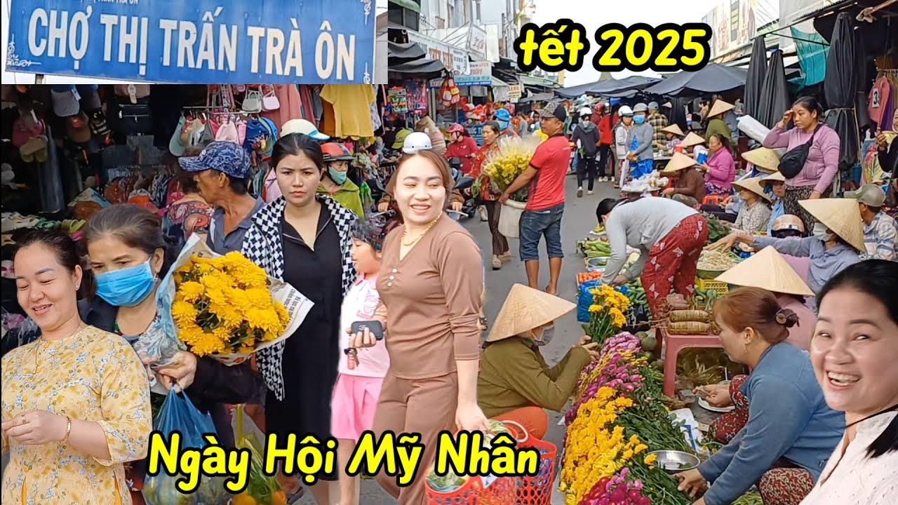 gặp toàn Người Đẹp Chợ Tết Trà Ôn - Vĩnh Long, Ngập tràn Hoa Quả Cá Tôm