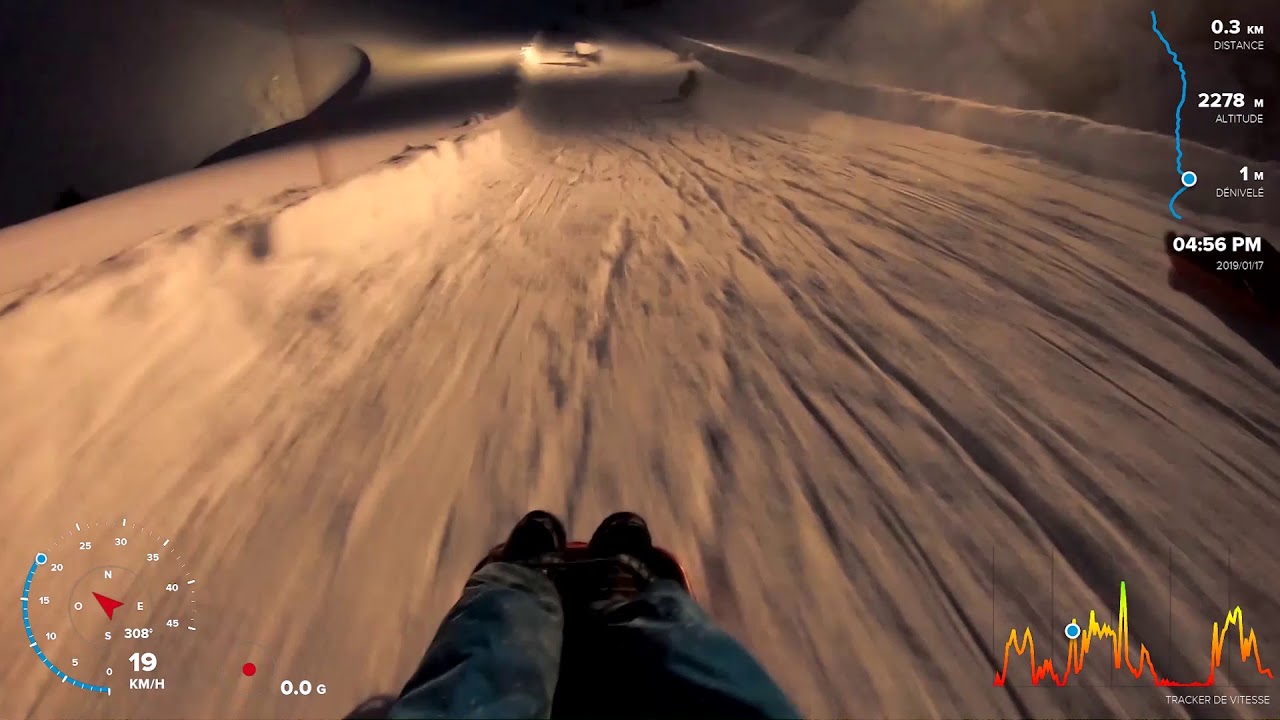 Luge by night dans le canyon du Colorado   La Plagne