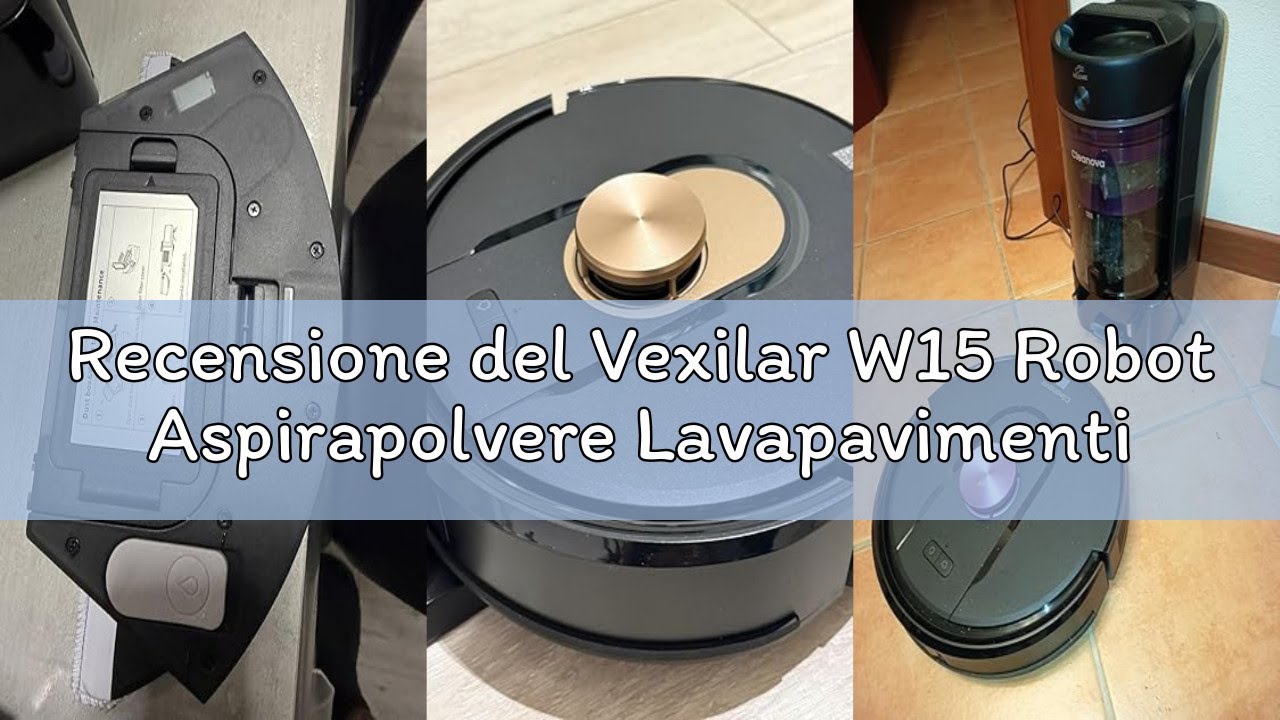 Recensione del Vexilar W15 Robot Aspirapolvere Lavapavimenti con Mappatura 10000Pa,3 Ore Autonomia,S