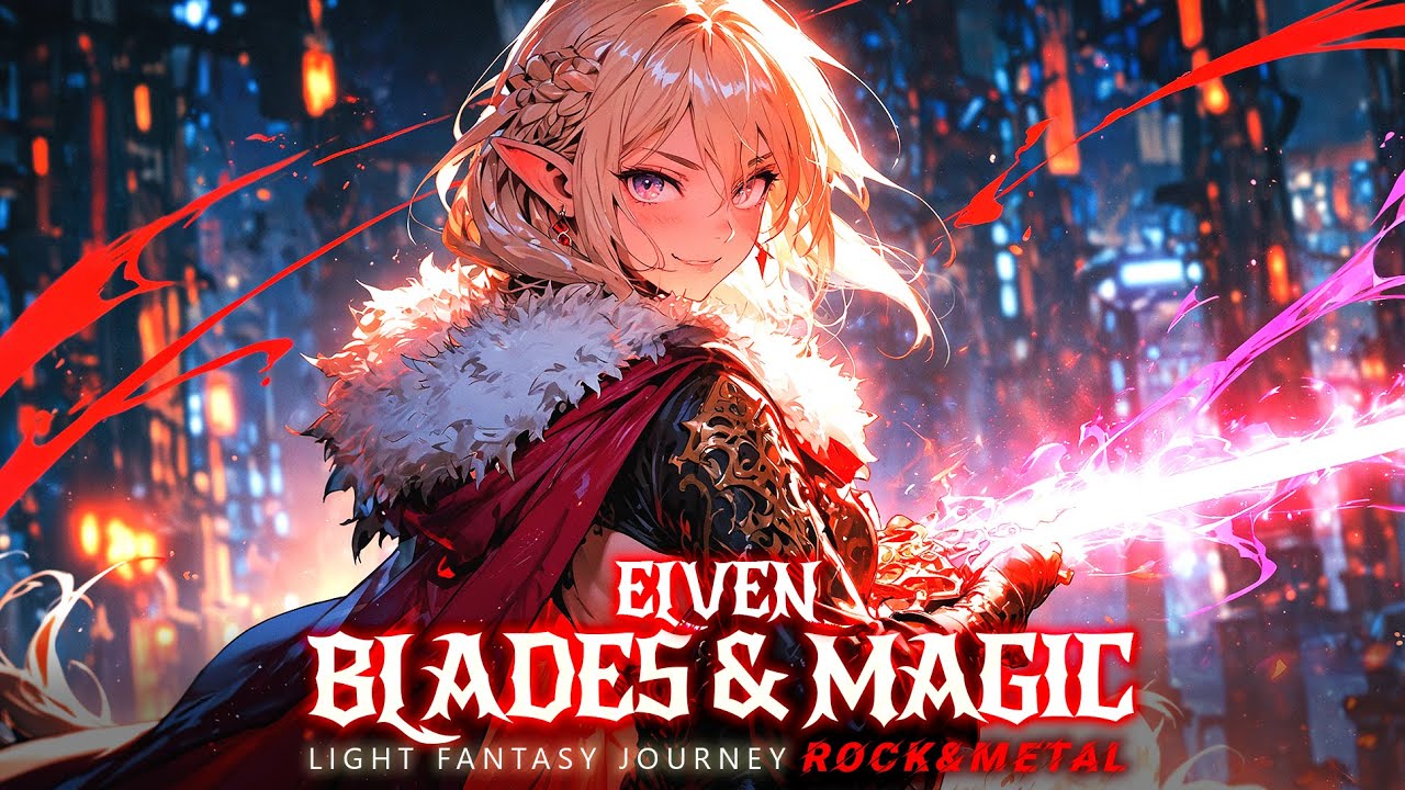 🏹 Elven Blades & Magic 🎸 Light Fantasy Rock & Metal 2 Hours Adventure Music for Gaming & Focus